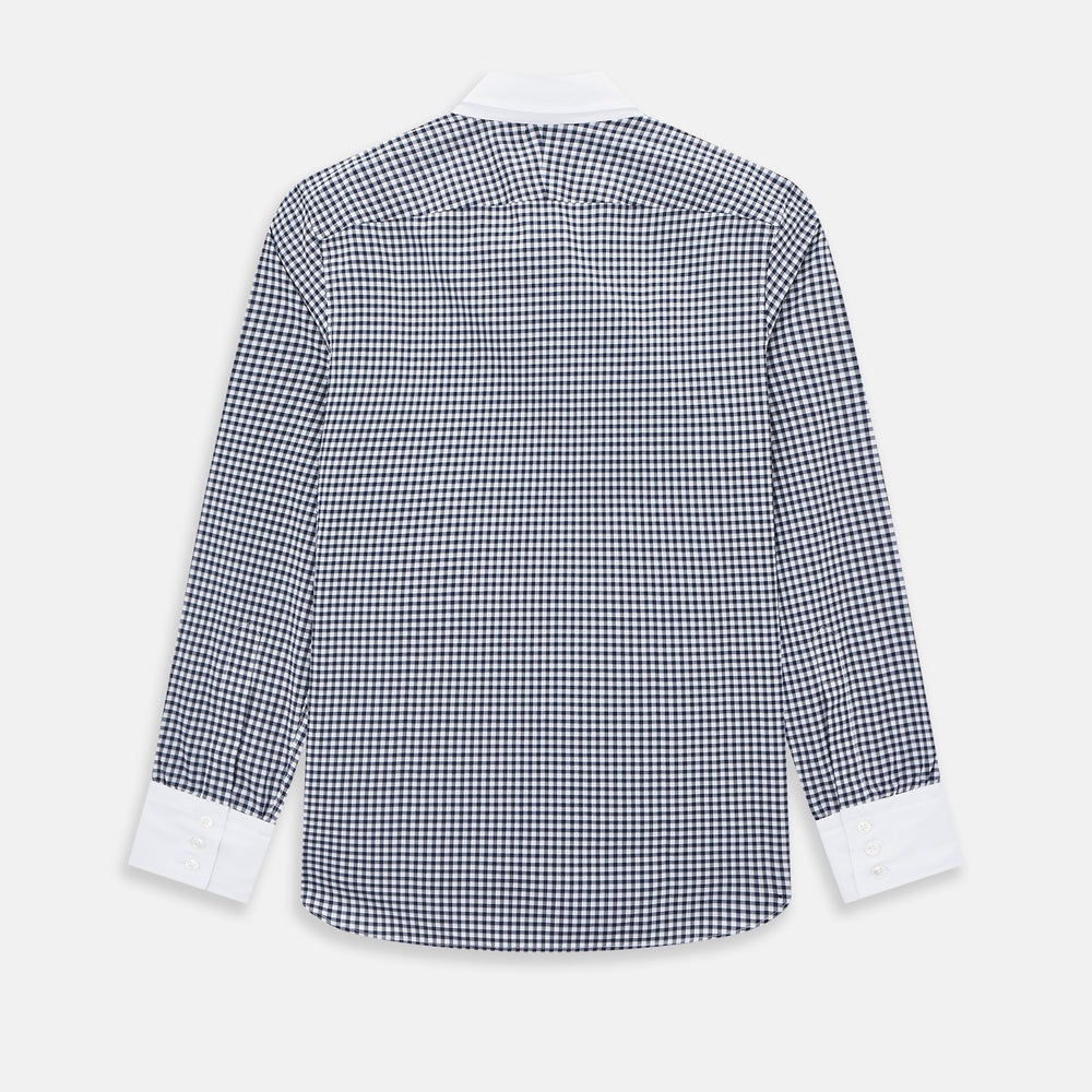 SHIRTS RF WH WINDSOR OPEN CLR WH 3BC NAVY CHECK 19