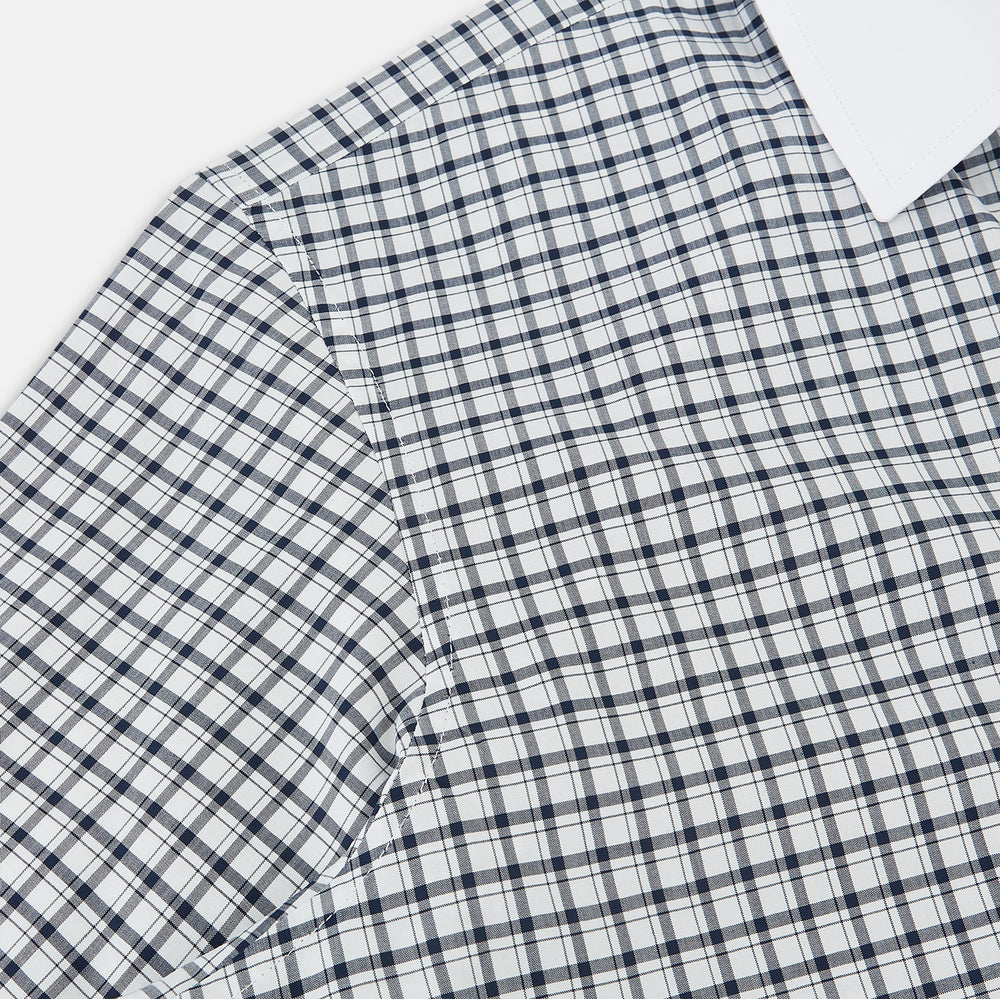 SHIRTS RF WH WINDSOR OPEN CLR WH 3BC NAVY CHECK 15