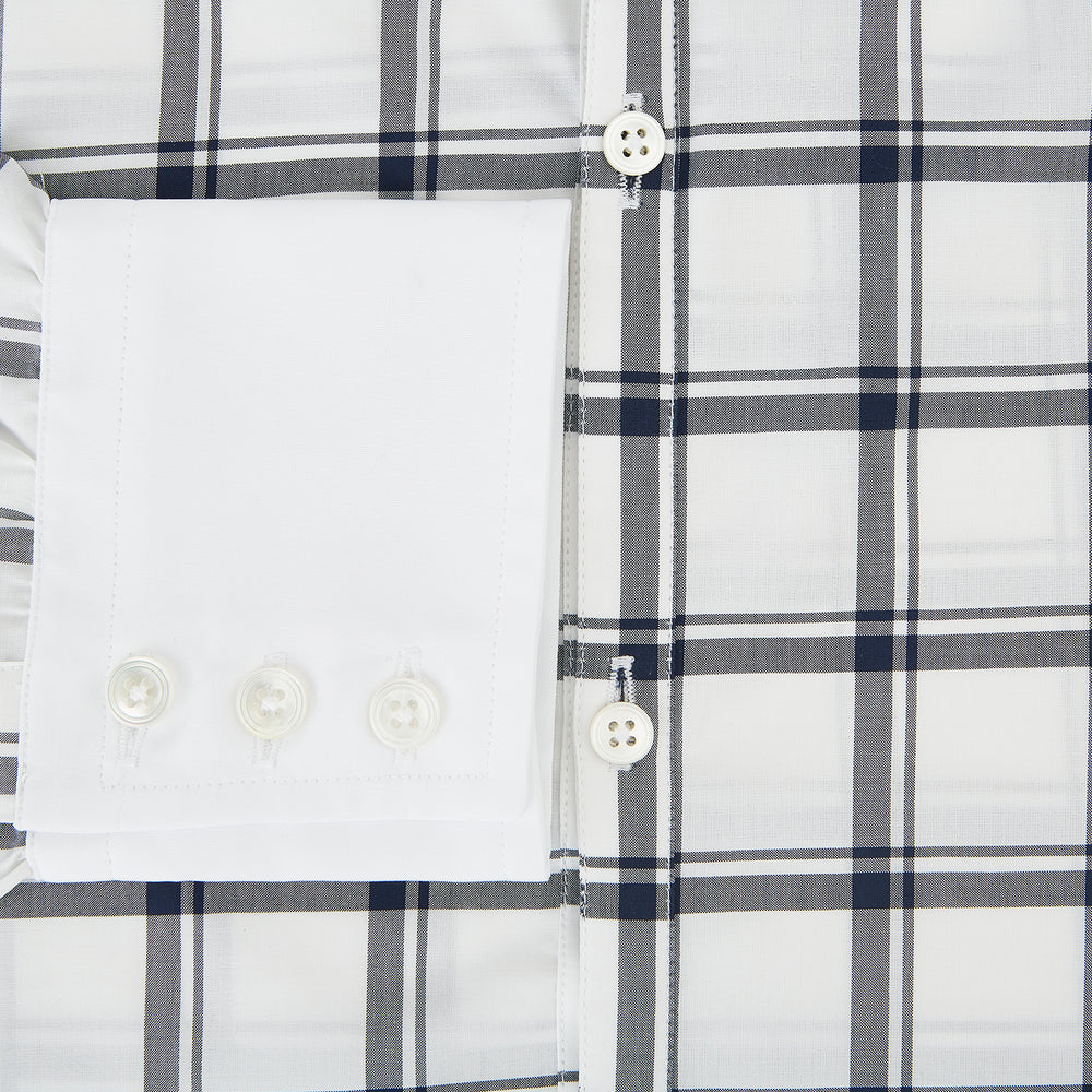 SHIRTS RF WH WINDSOR OPEN CLR WH 3BC NAVY CHECK 16.5