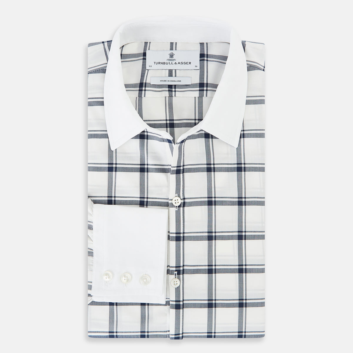 View 5 of product SHIRTS RF WH WINDSOR OPEN CLR WH 3BC NAVY CHECK 16.5