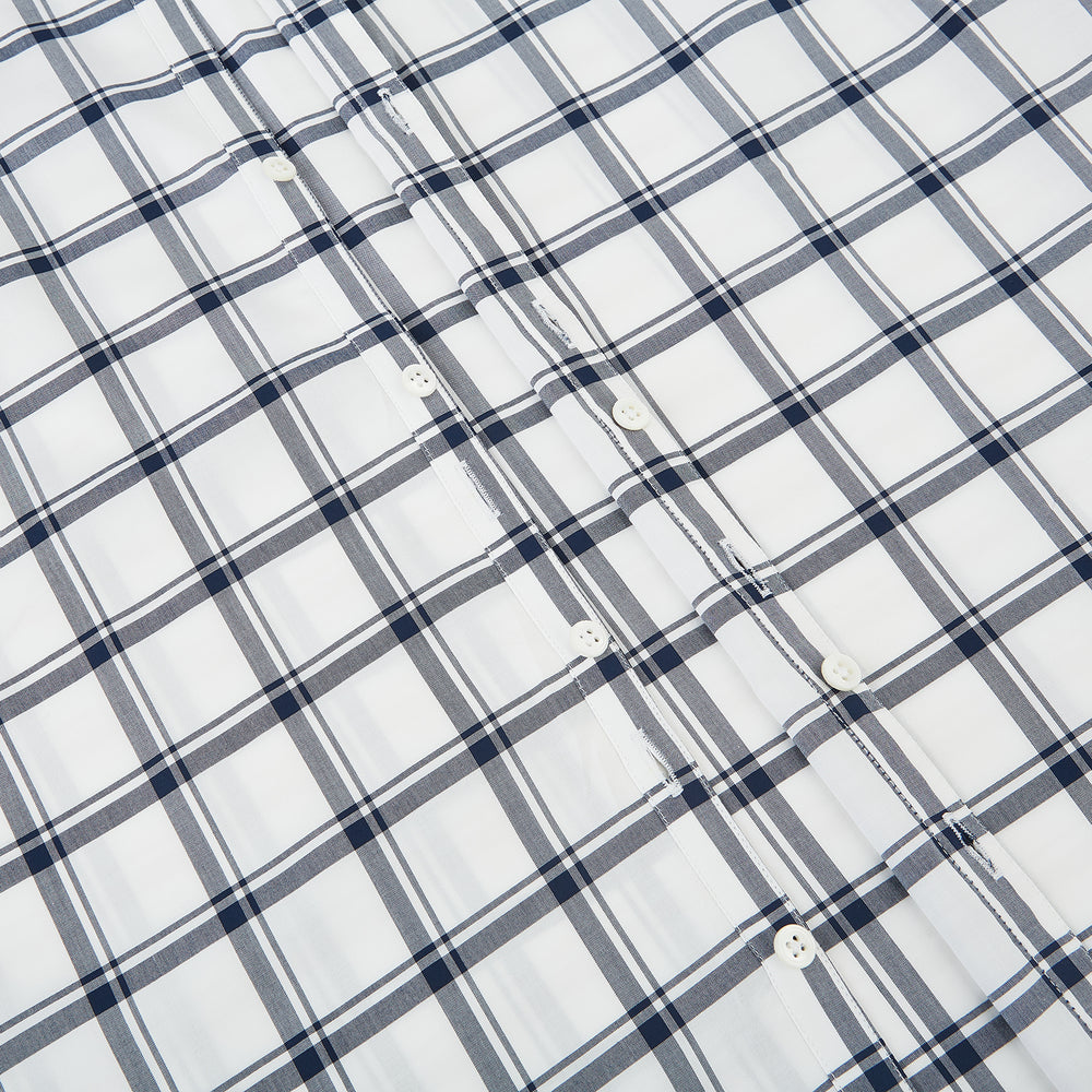 SHIRTS RF WH WINDSOR OPEN CLR WH 3BC NAVY CHECK 16.5