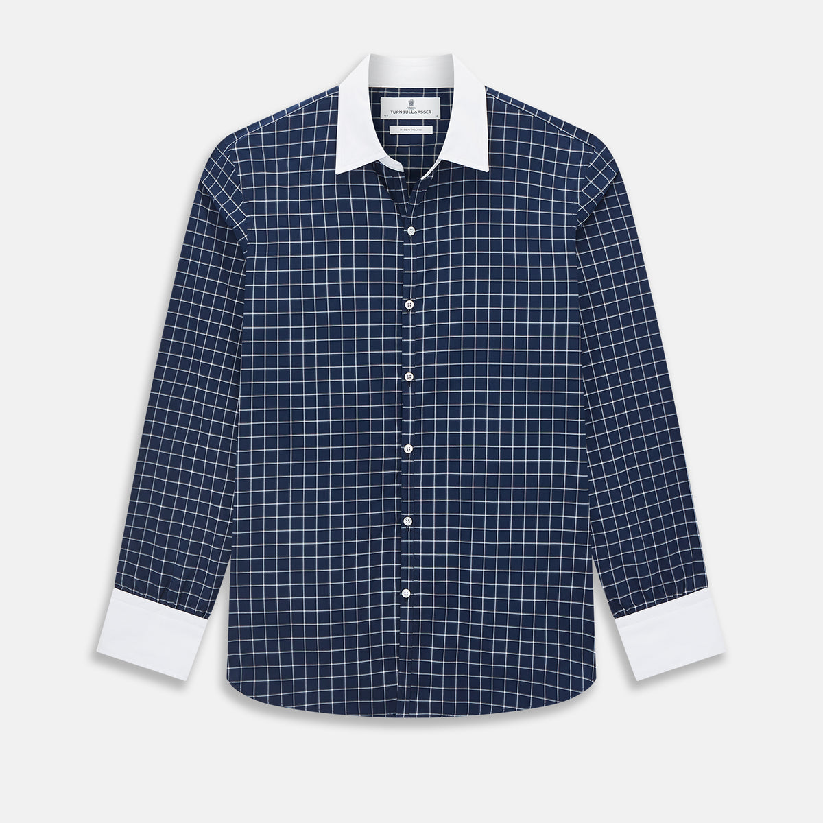 View 1 of product SHIRTS RF WH WINDSOR OPEN CLR WH 3BC WH CHK ON NVY 16