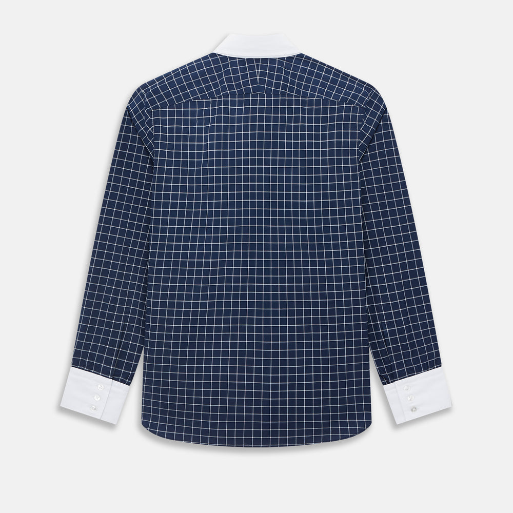 SHIRTS RF WH WINDSOR OPEN CLR WH 3BC WH CHK ON NVY 16