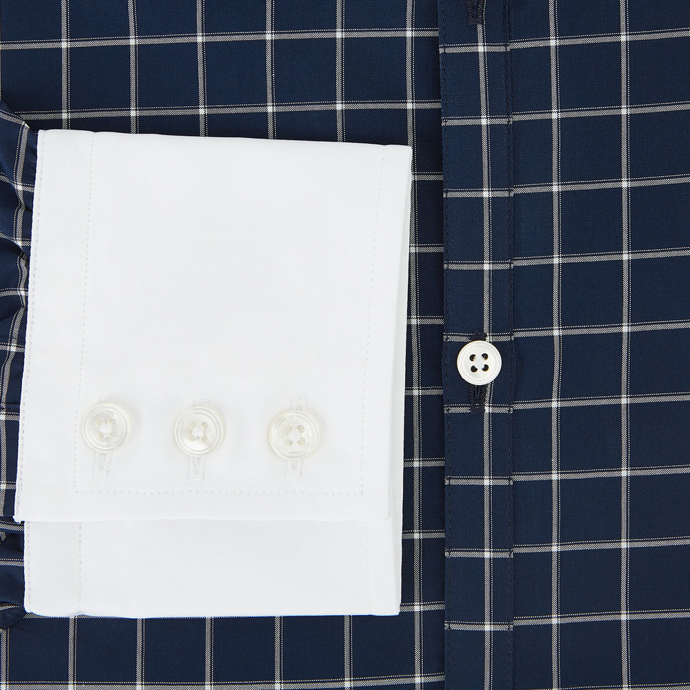 SHIRTS RF WH WINDSOR OPEN CLR WH 3BC WH CHK ON NVY 16