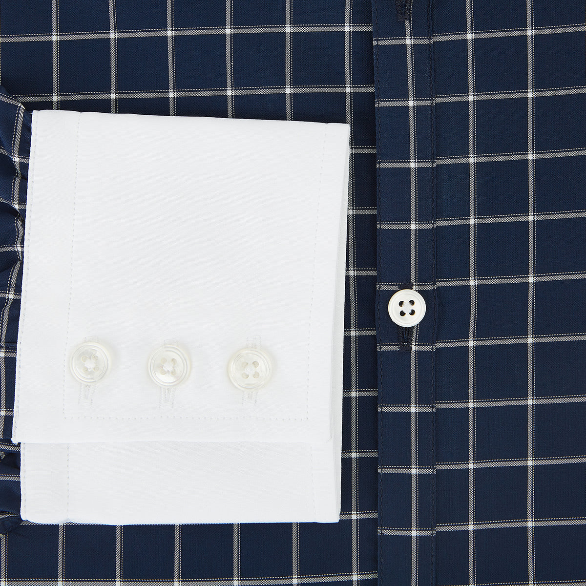 View 4 of product SHIRTS RF WH WINDSOR OPEN CLR WH 3BC WH CHK ON NVY 16