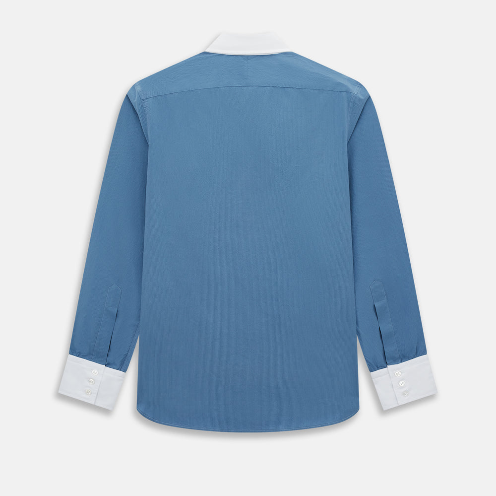 Colony Blue Pinstripe Westminster Shirt with Contrast Collar & Cuffs 19