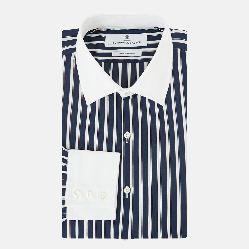 SHIRTS RF WH WESTMINSTER CLSD CLR WH 3BC NVY STR 14.5
