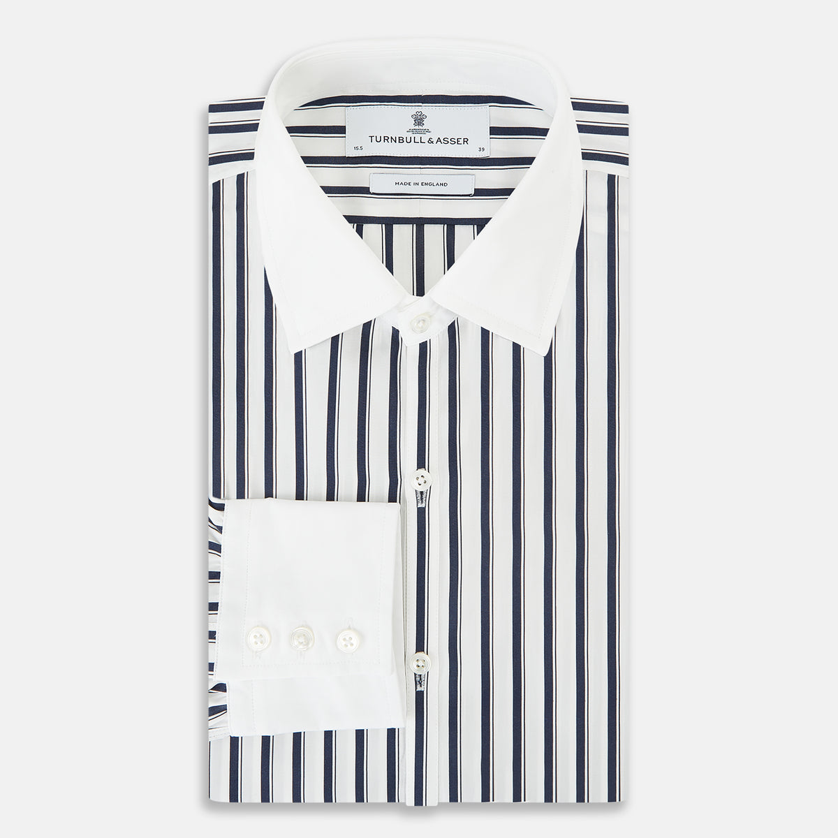 View 5 of product SHIRTS RF WH WESTMINSTER CLSD CLR WH 3BC NVY STR 14.5