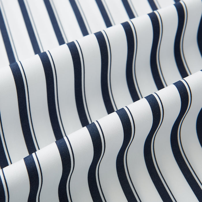 Westminster Shadow Stripe Navy Closed Collar Regular Fit Shirt in Cotton Image 7
