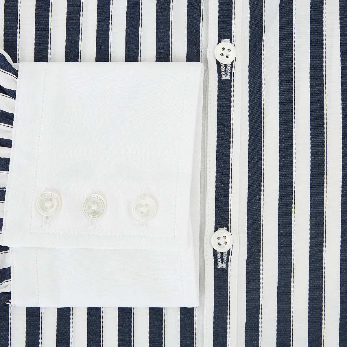 View 4 of product SHIRTS RF WH WESTMINSTER CLSDCR WH 3BC WHT STR NVY 17.5