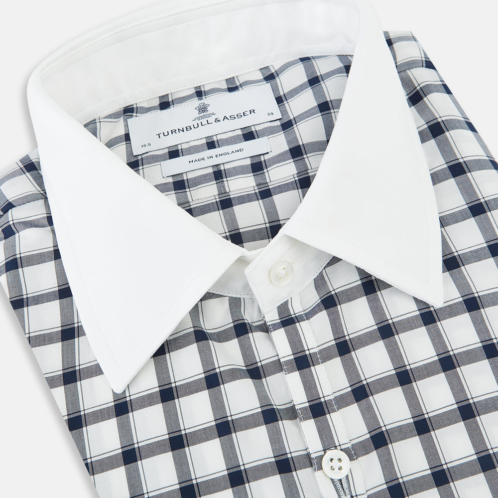 SHIRTS RF WH WESTMINSTER CLSD CLR WH 3BC NVY CHK 15