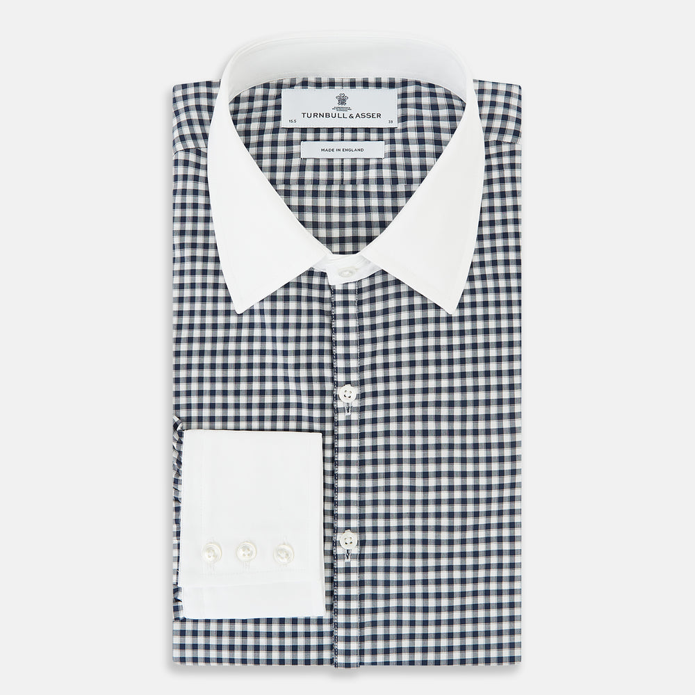 SHIRTS RF WH WESTMINSTER CLSD CLR WH 3BC NVY CHK 17