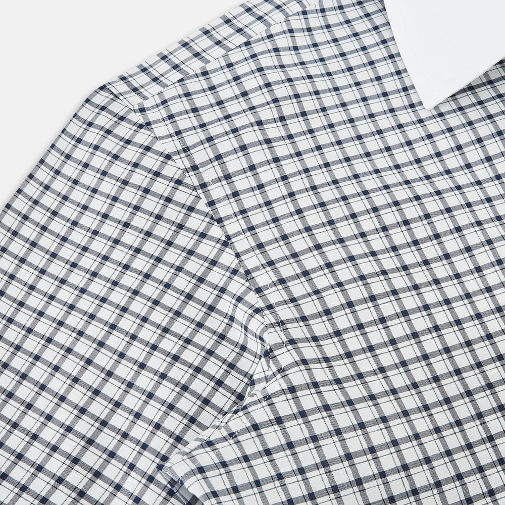 SHIRTS RF WH WESTMINSTER CLSD CLR WH 3BC NVY CHK 18.5