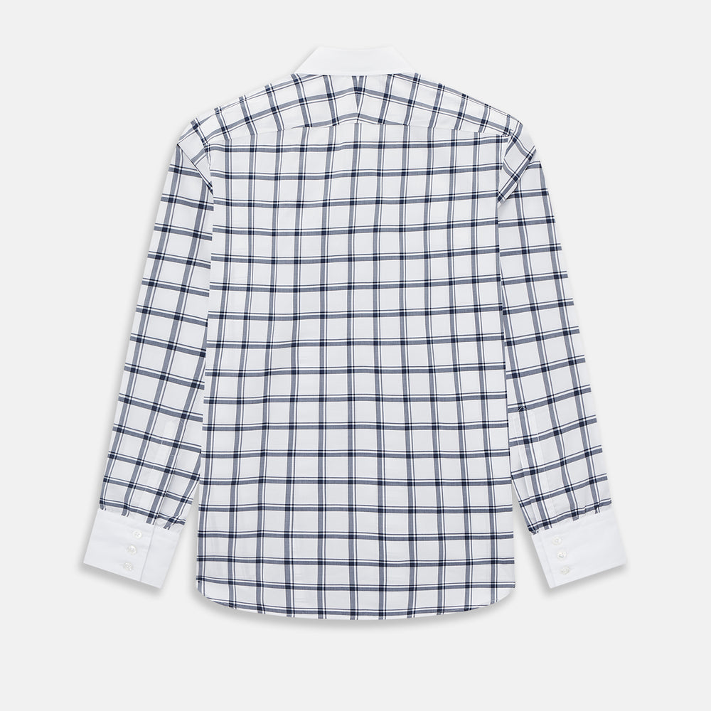 SHIRTS RF WH WESTMINSTER CLSD CLR WH 3BC NVY CHK 16.5