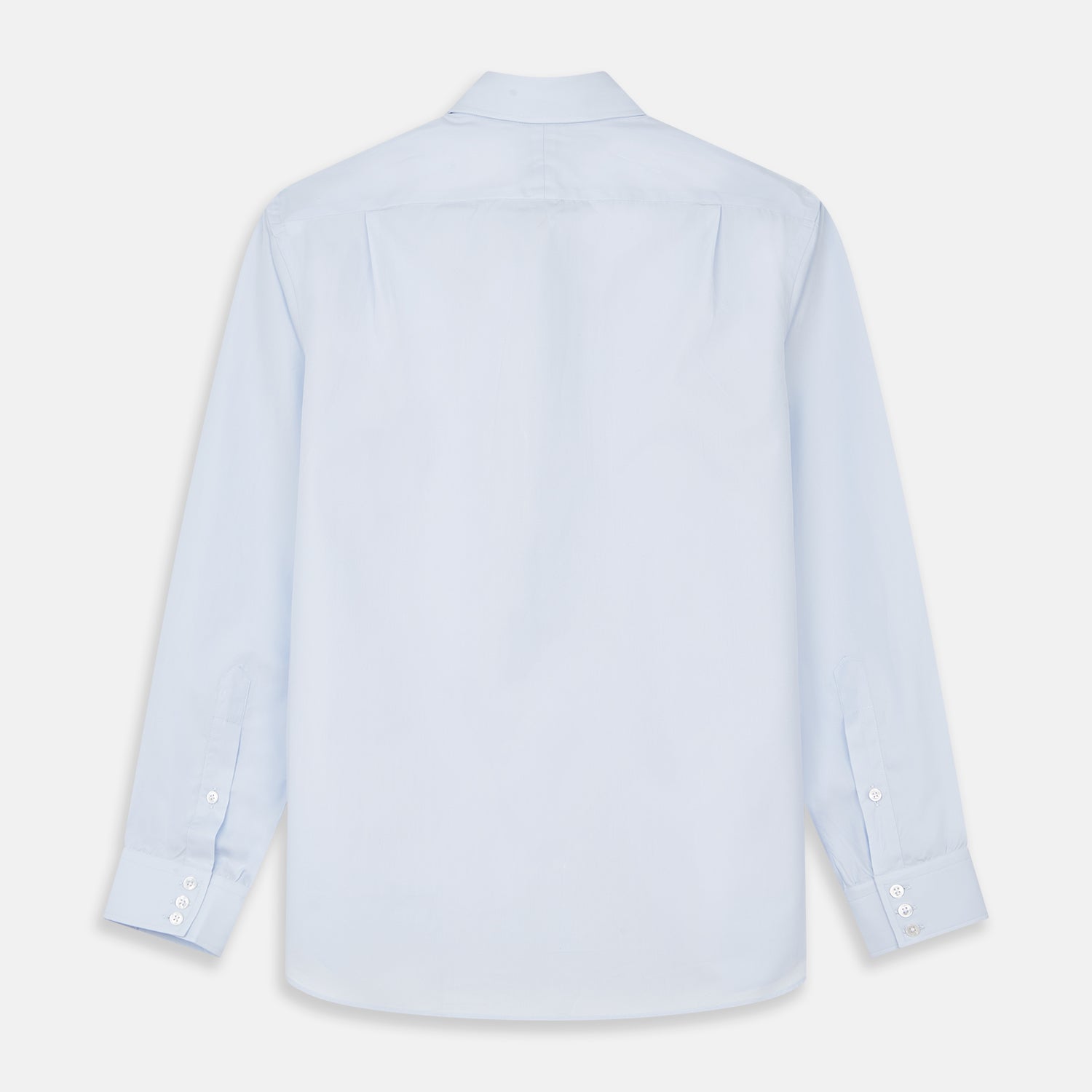 View 3 of product Tailored Fit Light Blue Cotton Shirt with Kent Collar and 3-Button Cuffs