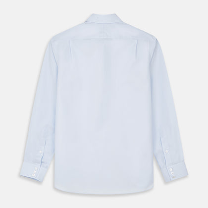 Tailored Fit Light Blue Cotton Shirt with Kent Collar and 3-Button Cuffs Image 2