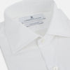View 2 of product Tailored Fit Plain White Cotton Shirt with Kent Collar and 3-Button Cuffs