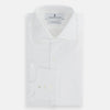 View 5 of product Tailored Fit Plain White Cotton Shirt with Kent Collar and 3-Button Cuffs