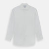 Tailored Fit Plain White Cotton Shirt with Kent Collar and 3-Button Cuffs