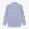 View 5 of product Tailored Fit Blue and White Candy Stripe Shirt with Kent Collar and 3-Button Cuffs
