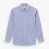 View 1 of product Tailored Fit Blue and White Candy Stripe Shirt with Kent Collar and 3-Button Cuffs