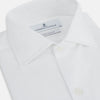 View 2 of product Tailored Fit Plain White Cotton Shirt with Kent Collar and Double Cuffs