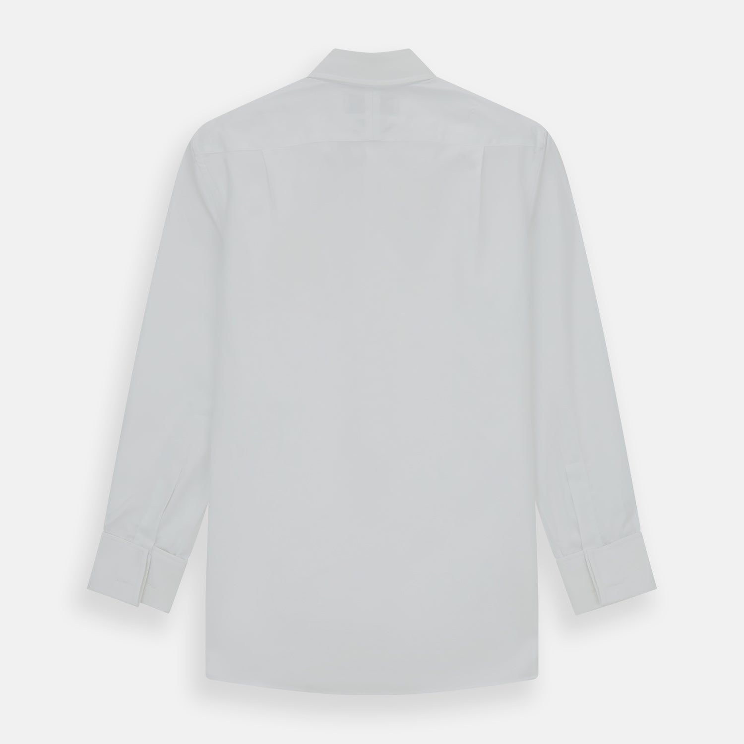 View 3 of product Tailored Fit White Royal Oxford Cotton Shirt with Kent Collar and Double Cuffs