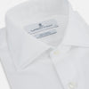 View 2 of product Tailored Fit White Royal Oxford Cotton Shirt with Kent Collar and Double Cuffs