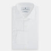View 5 of product Tailored Fit White Royal Oxford Cotton Shirt with Kent Collar and Double Cuffs