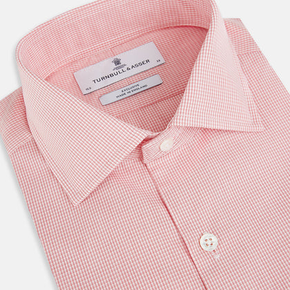 CORAL COTTON MINI CHECKED SHIRT Image 1