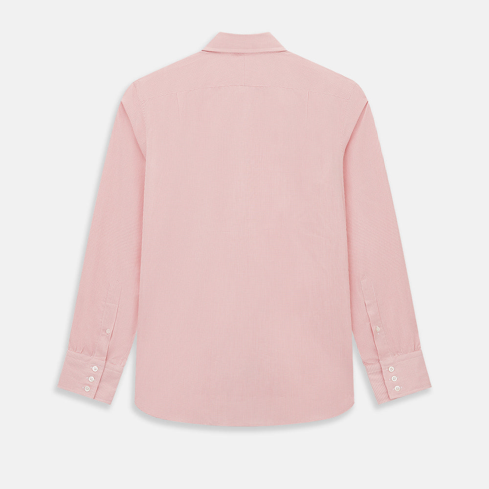 CORAL COTTON MINI CHECKED SHIRT