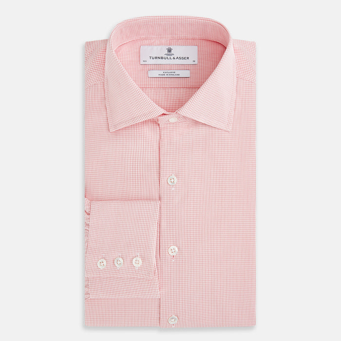 CORAL COTTON MINI CHECKED SHIRT Image 4