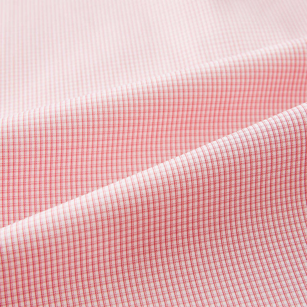 CORAL COTTON MINI CHECKED SHIRT