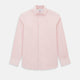 Fine Striped Coral on White Tailored Fit Shirt in Cotton