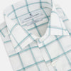 View 2 of product Large Checked Sage on White Tailored Fit Shirt in Cotton