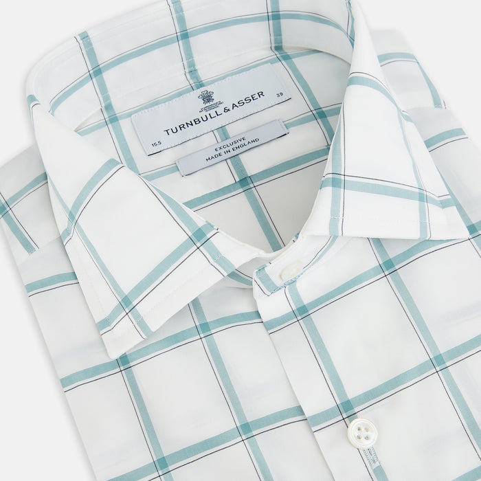 SHIRTS NEW TF KENT CLR 3BC WHT W/ SAGE MULTI CHK Image 1