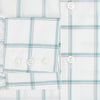 View 4 of product Large Checked Sage on White Tailored Fit Shirt in Cotton