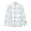 View 9 of product Large Checked Sage on White Tailored Fit Shirt in Cotton