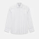 Track Striped Pink on White Tailored Fit Shirt in Cotton