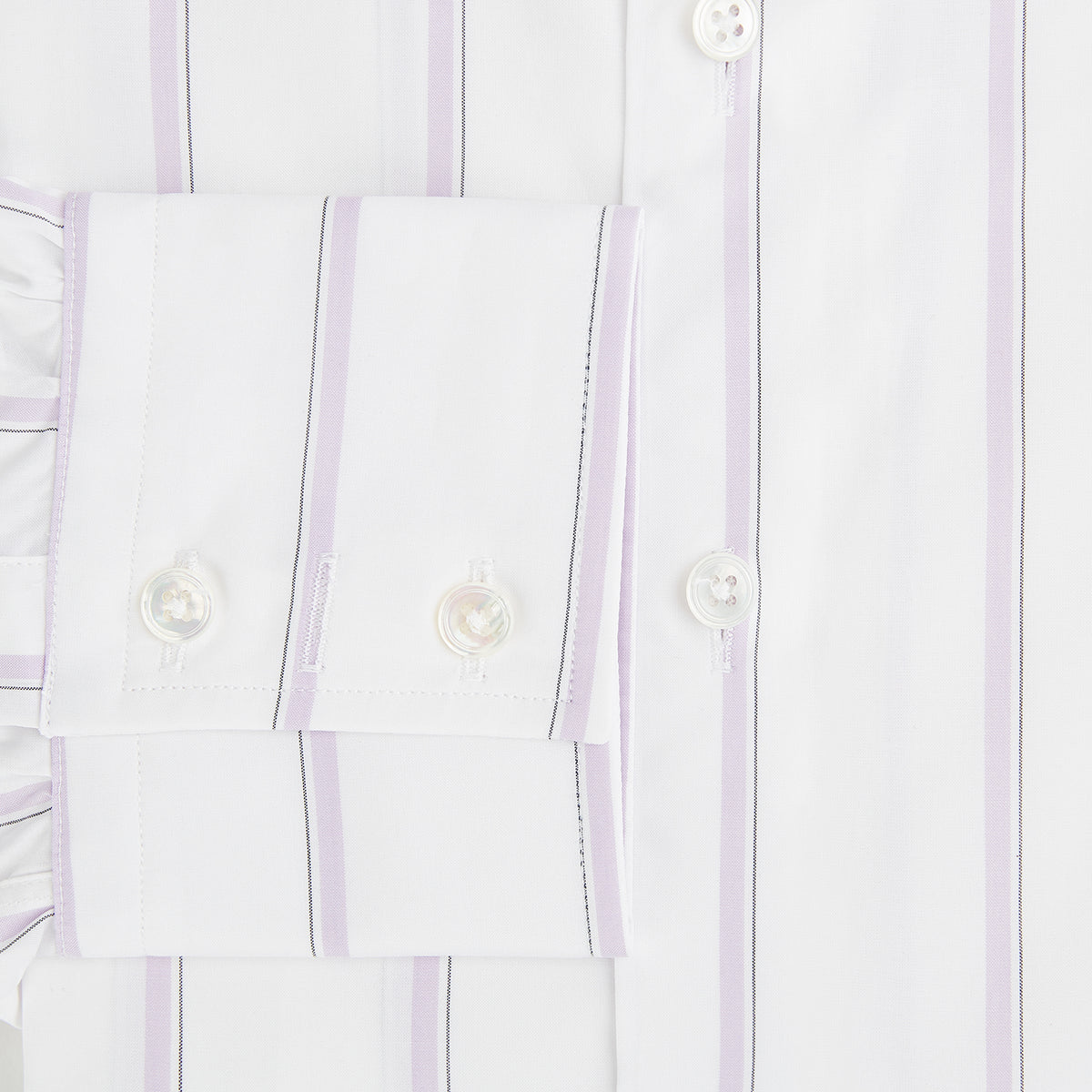 View 4 of product Track Striped Pink on White Tailored Fit Shirt in Cotton