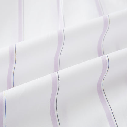 Track Striped Pink on White Tailored Fit Shirt in Cotton Image 5