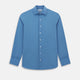 Pinstriped Colony Blue Tailored Fit Shirt in Cotton