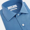 View 2 of product Pinstriped Colony Blue Tailored Fit Shirt in Cotton