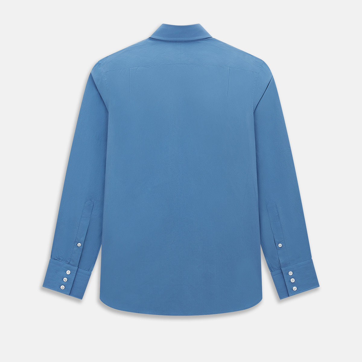 View 3 of product Pinstriped Colony Blue Tailored Fit Shirt in Cotton
