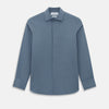 View 1 of product Pinstriped Steel Grey Tailored Fit Shirt in Cotton