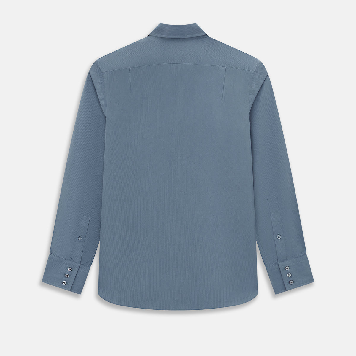 View 3 of product Pinstriped Steel Grey Tailored Fit Shirt in Cotton