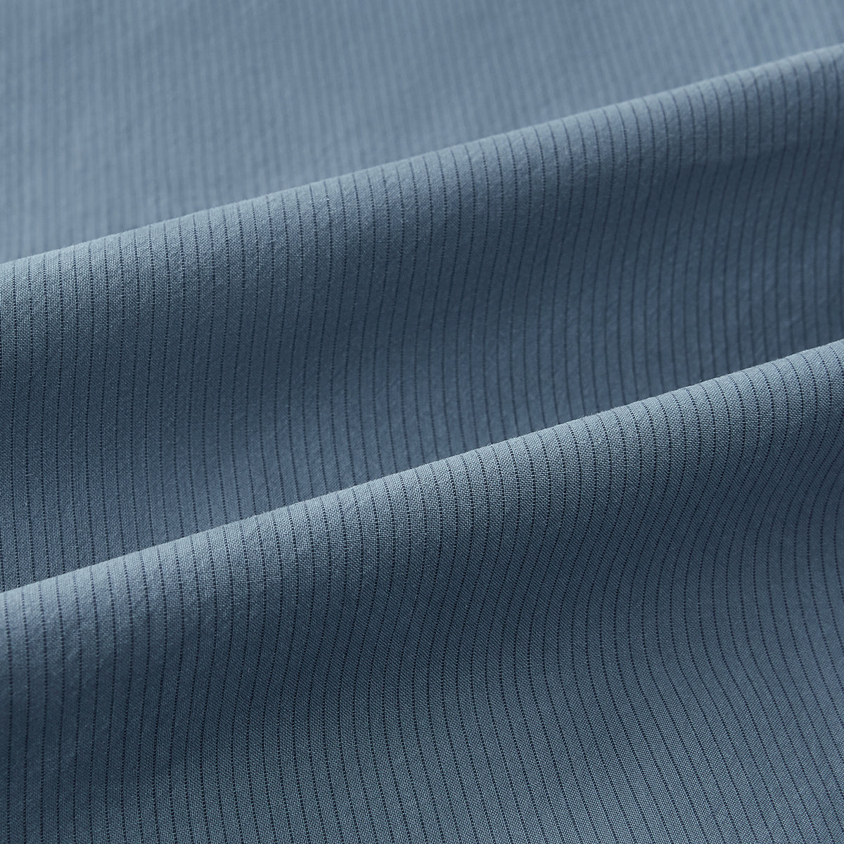 View 7 of product Pinstriped Steel Grey Tailored Fit Shirt in Cotton