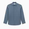 View 6 of product Pinstriped Steel Grey Tailored Fit Shirt in Cotton