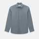 Pinstriped Grey Tailored Fit Shirt in Cotton