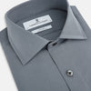 View 2 of product Pinstriped Grey Tailored Fit Shirt in Cotton